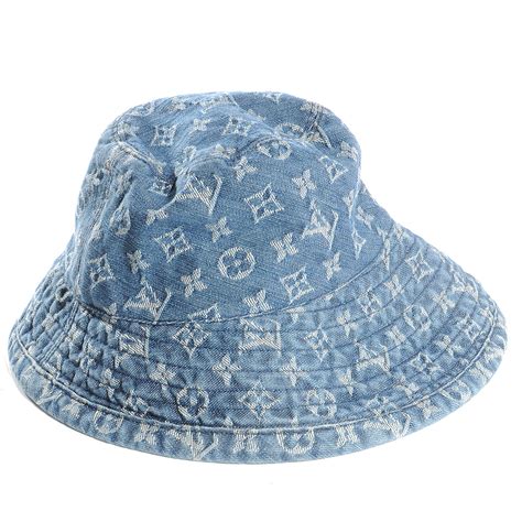 louis vuitton denim bucket hat|louis vuitton monogram hat.